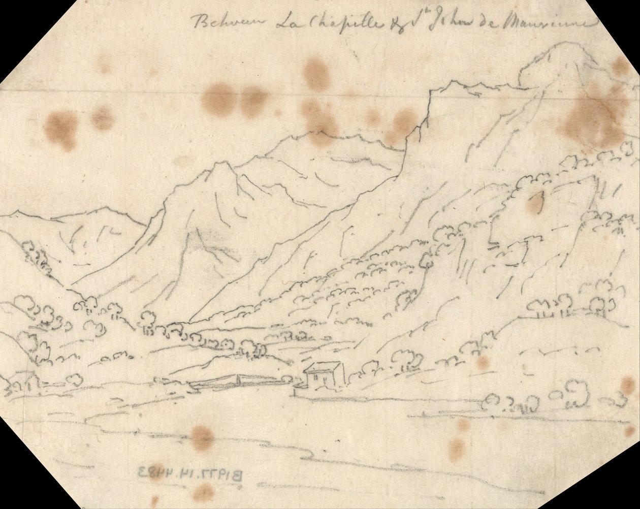 Tussen La Chapelle en St. John de Maurienne door John Robert Cozens