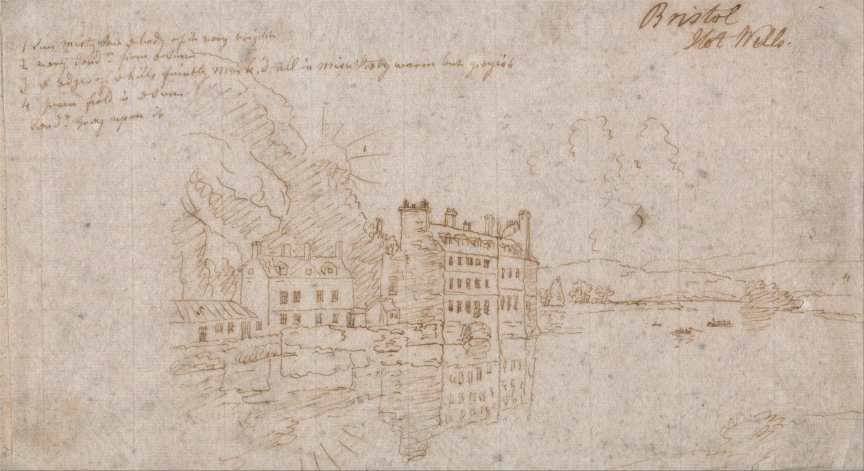 Hete bronnen Bristol door John Robert Cozens