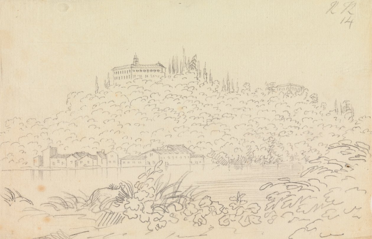 Klooster van Monte Olivetto bij Florence door John Robert Cozens