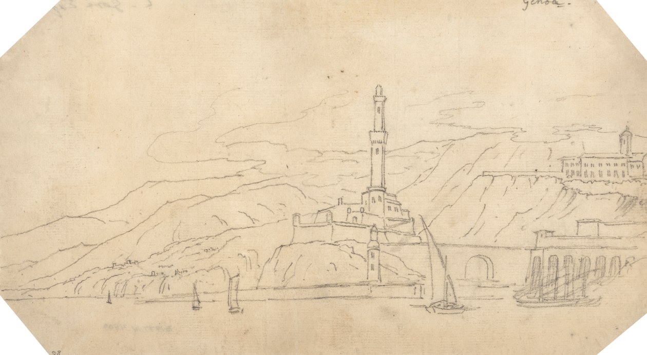 Genua door John Robert Cozens