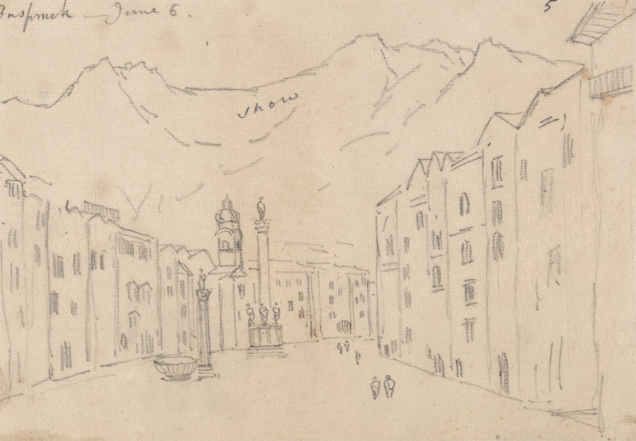 Innsbruck, 6 juni door John Robert Cozens