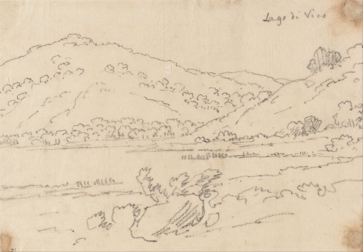 Meer van Vico door John Robert Cozens