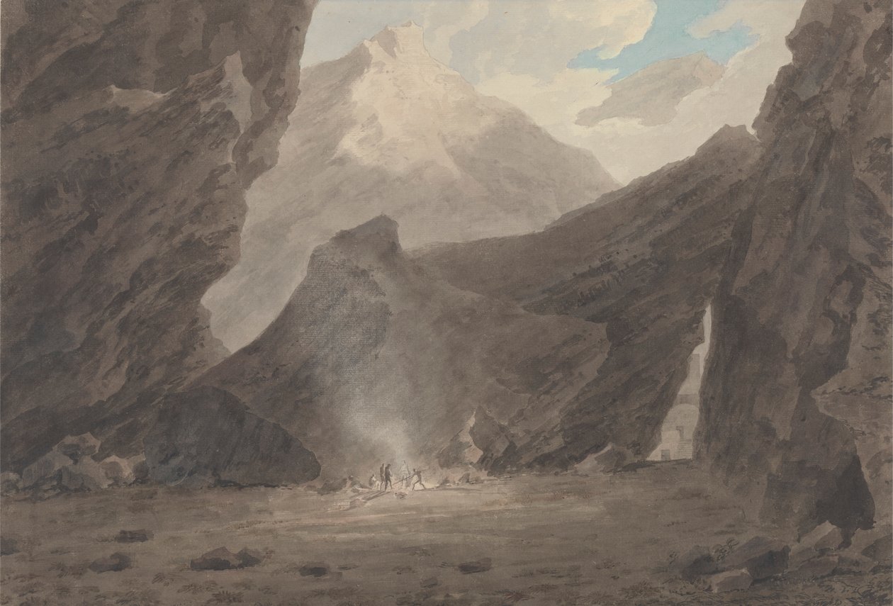 Bij Chiavenna in de Grisons door John Robert Cozens