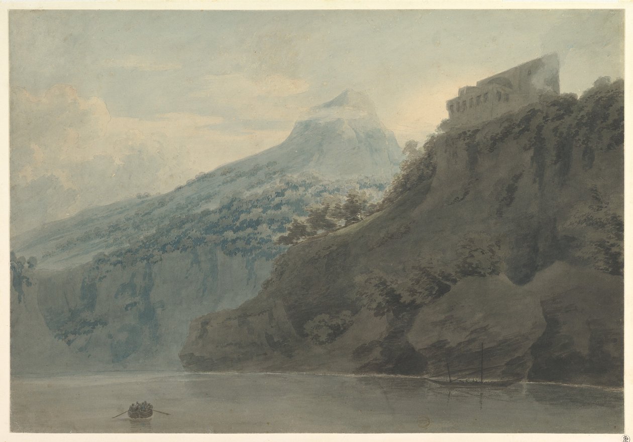 Aan de Golf van Salerno bij Vietri door John Robert Cozens