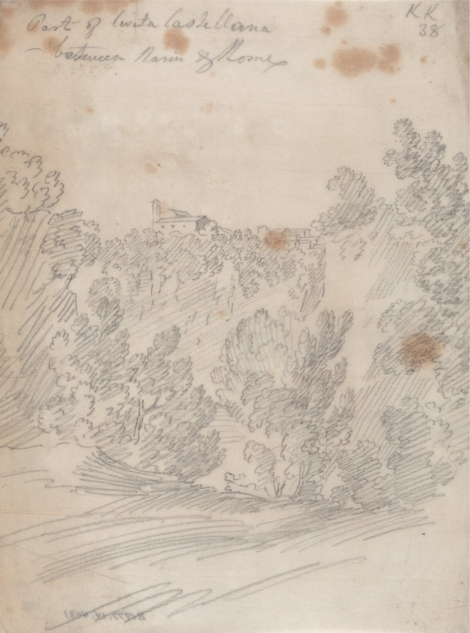 Deel van Civita Castellana, tussen Narni en Rome door John Robert Cozens