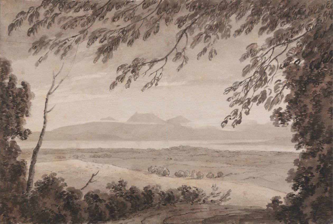 Het Meer van Genève vanuit het Kanton Bern door John Robert Cozens