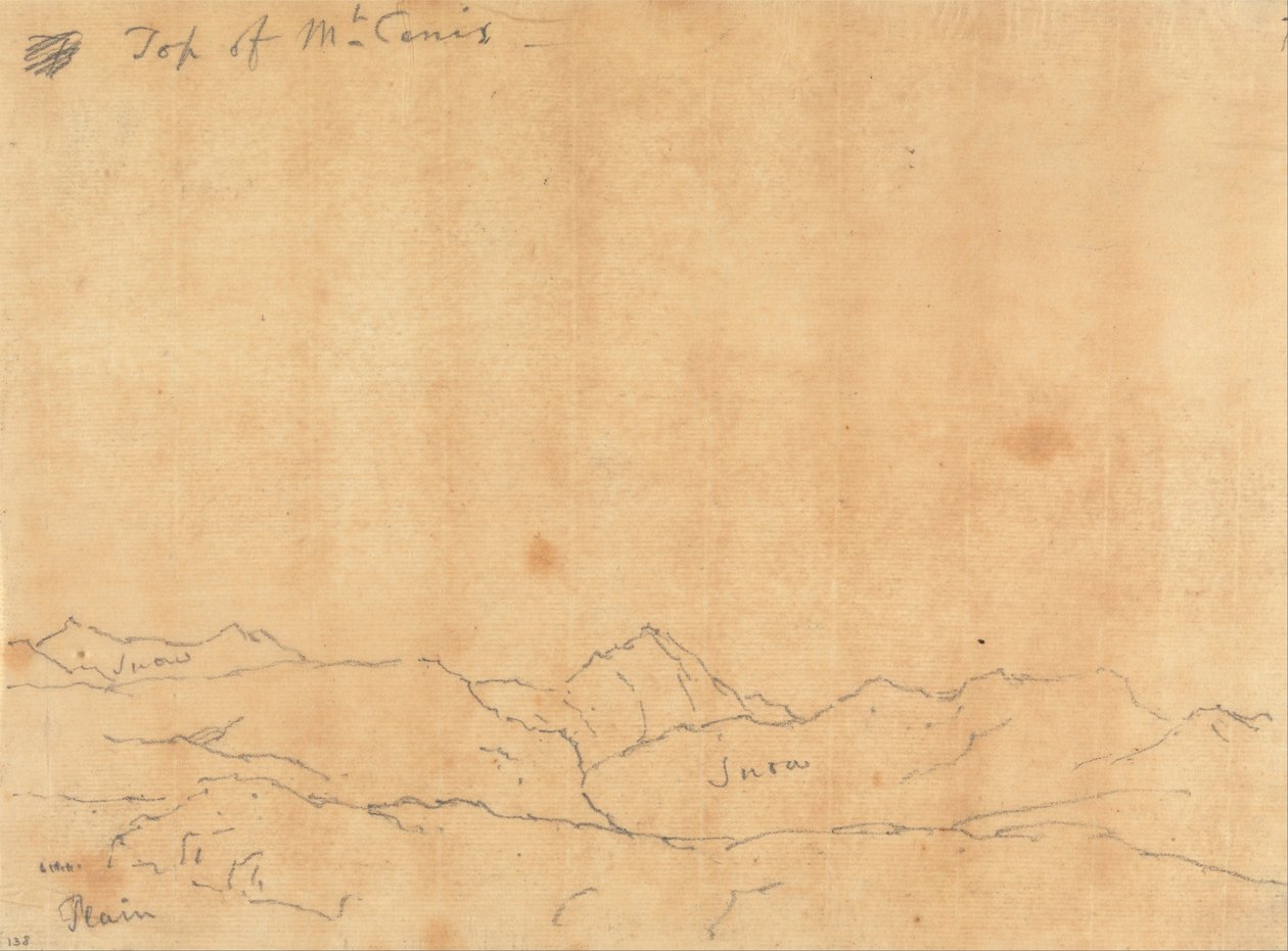 Top van Mt. Cenis door John Robert Cozens