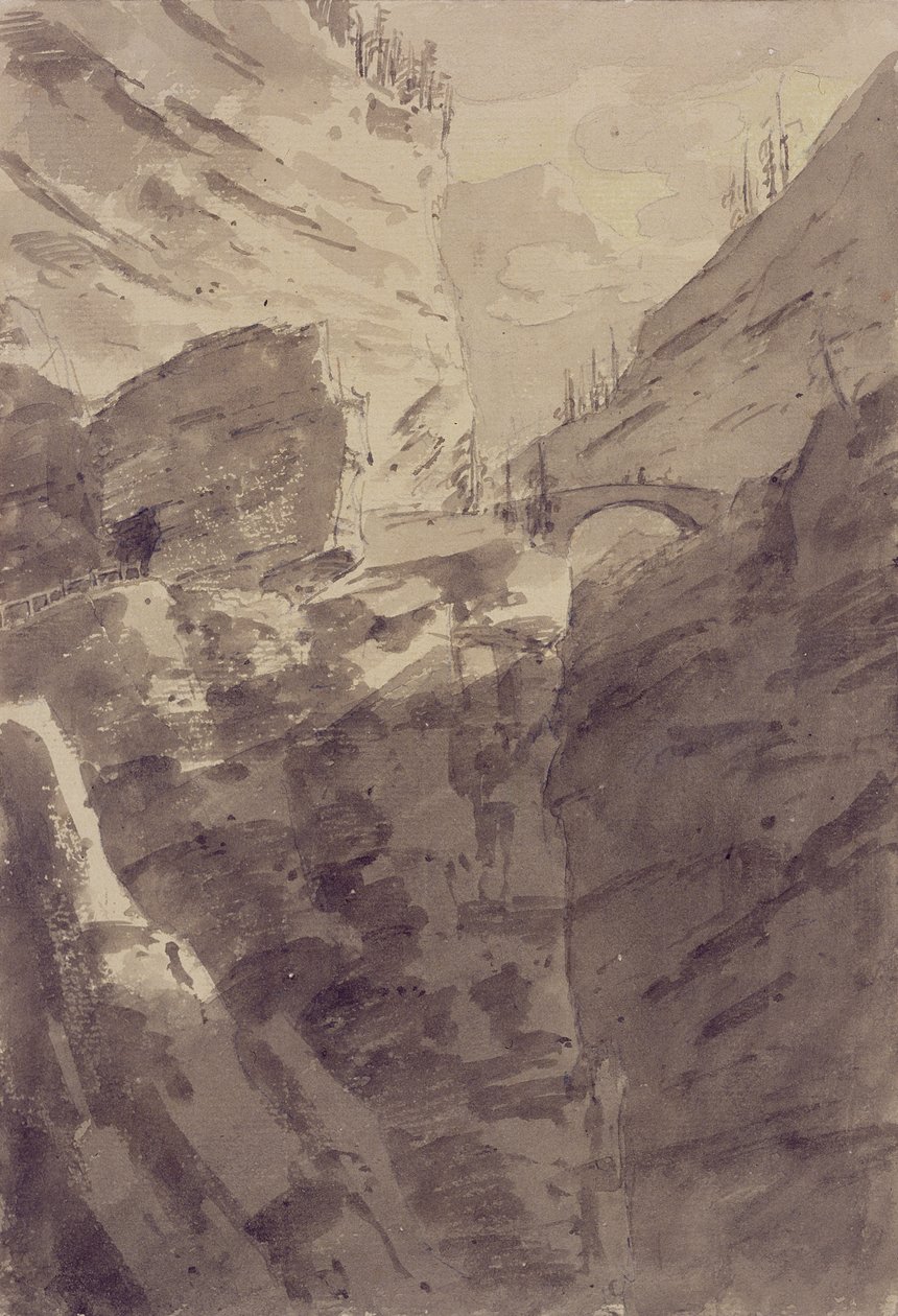 Via Mala in de Grisons door John Robert Cozens