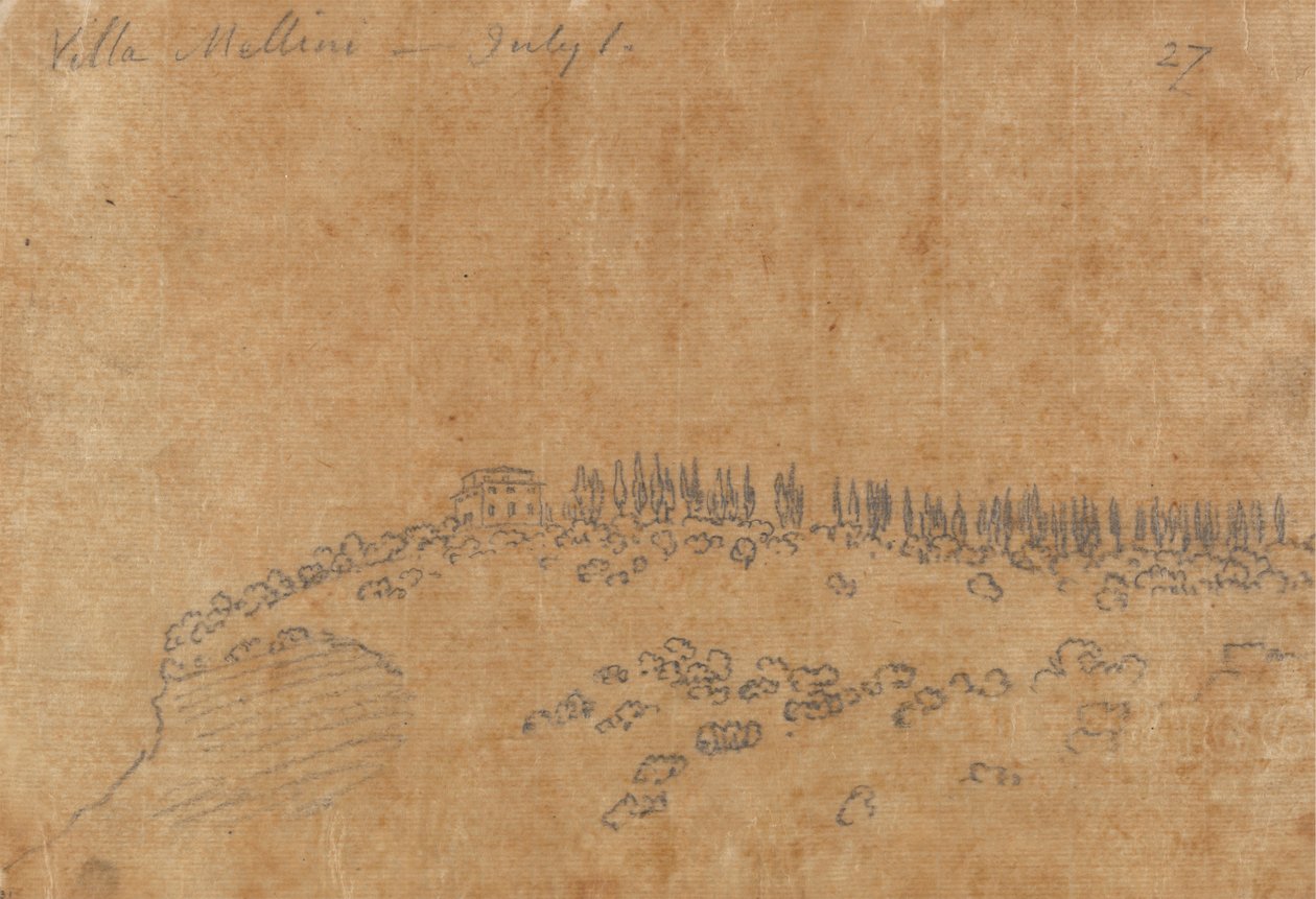 Villa Mellini, 1 juli door John Robert Cozens