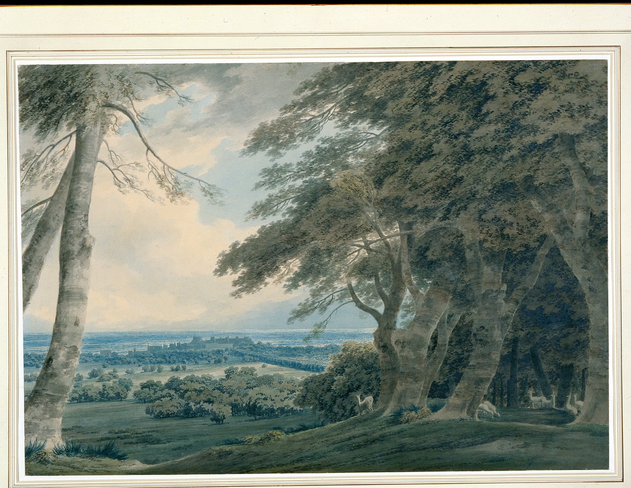 Windsor Castle vanuit het zuidwesten, ca. 1787-99 door John Robert Cozens