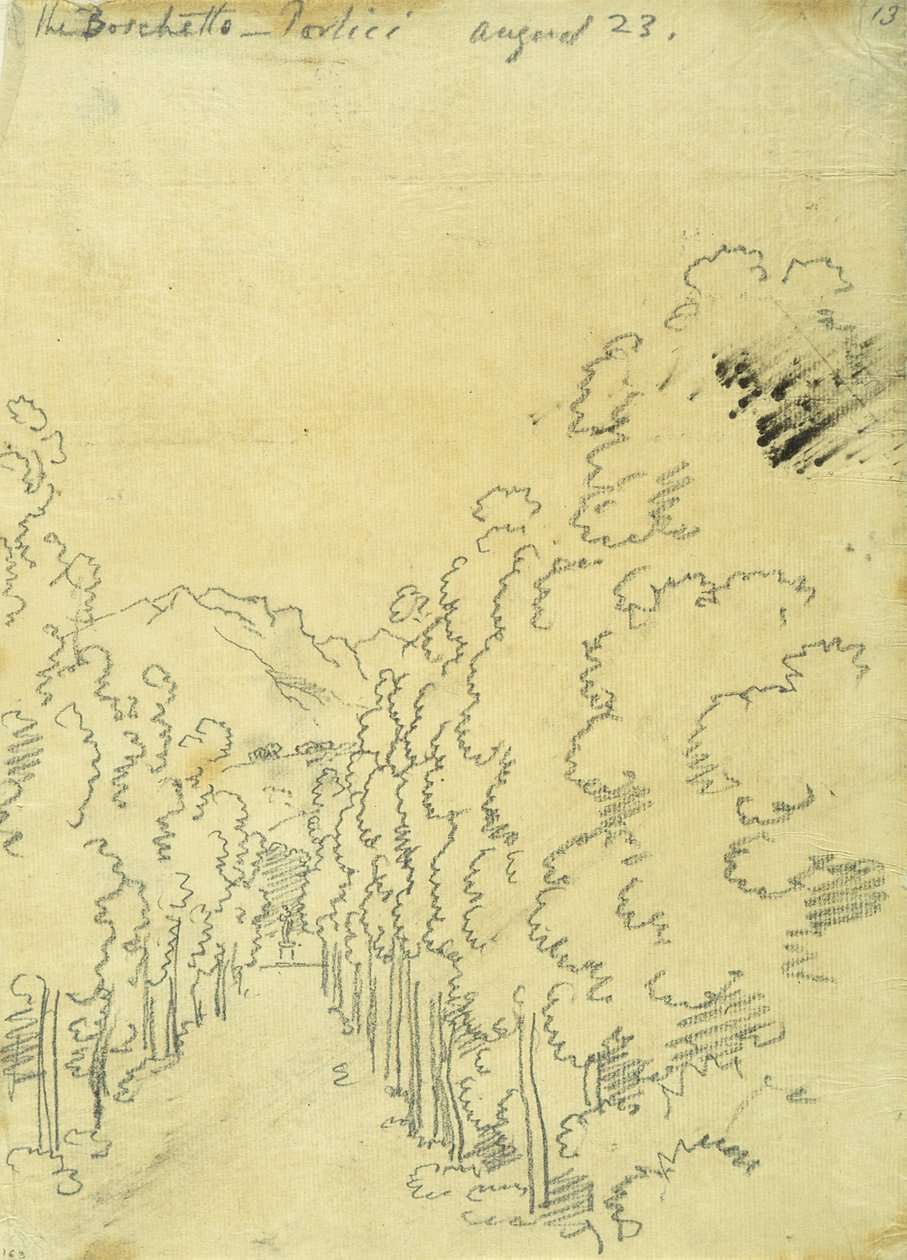 Boslandschap, uit een album met traceringen door John Robert Cozens