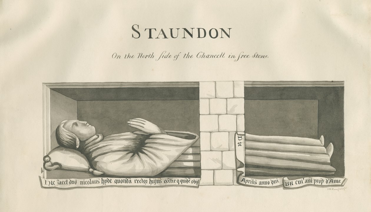 Standon Kerk - Muurgraf van Nicholas Hyde door John Robert Fernyhough