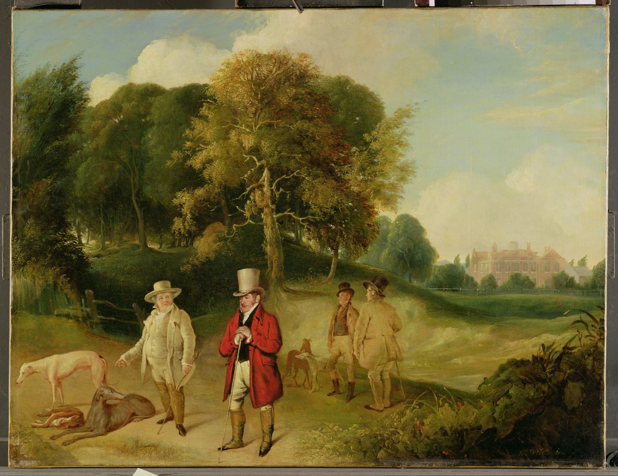 J. M. W. Turner (1775-1851) en Walter Ramsden Fawkes (1769-1825) in Farnley Hall, c.1820-24 door John Robert Wildman