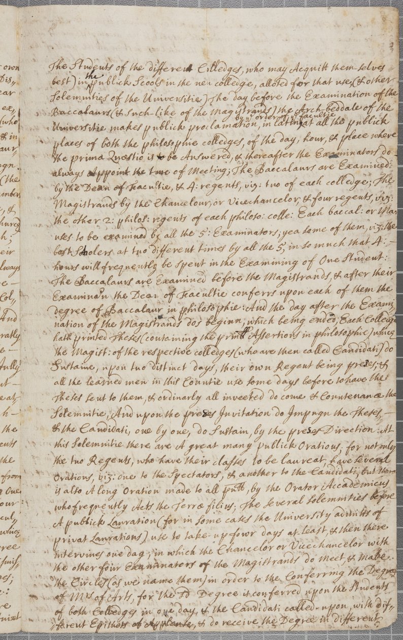 Een brief van John Row, een student in St Andrews, aan zijn oom door John Row