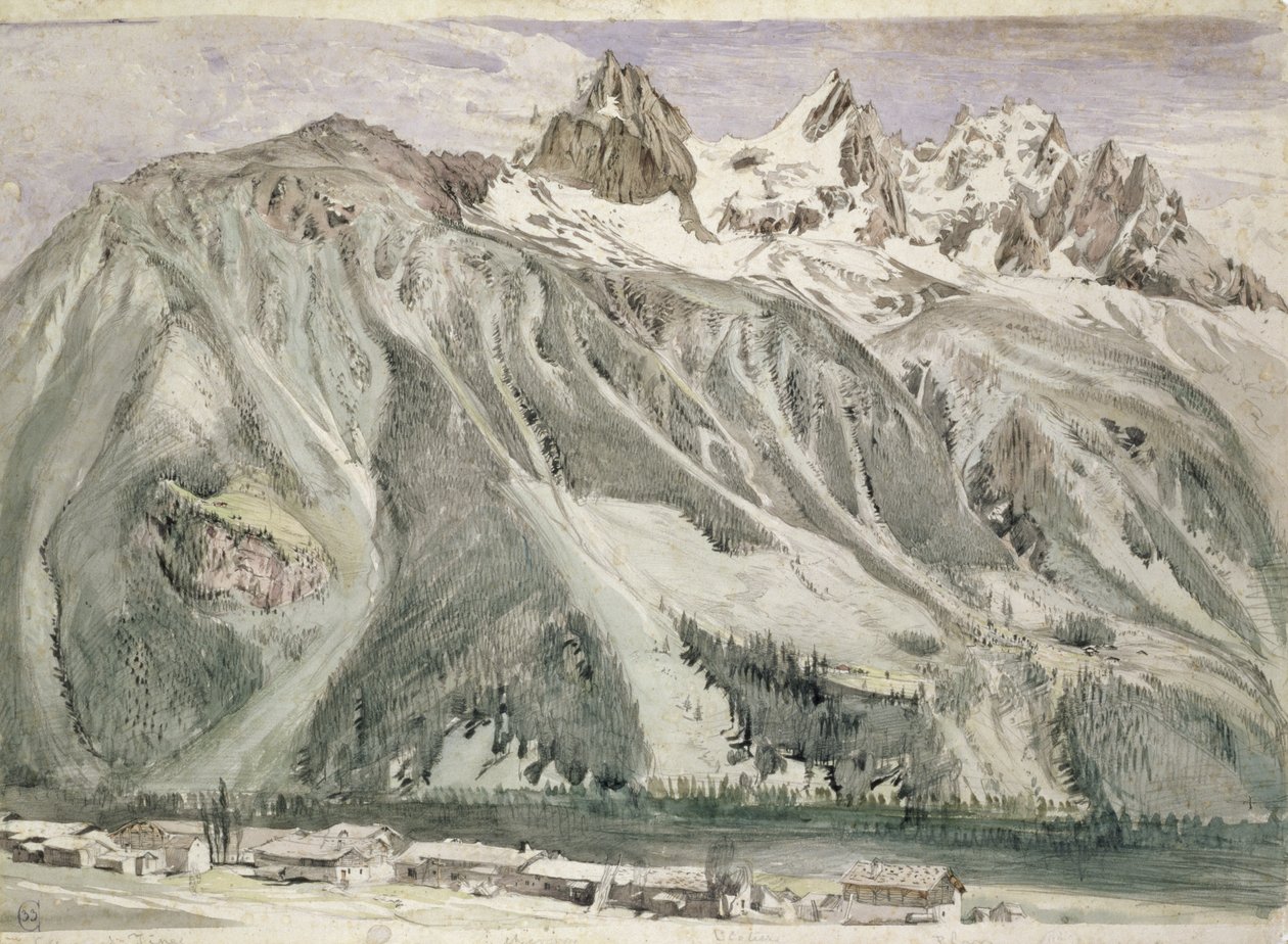 Aiguilles van Chamonix, 1849 door John Ruskin