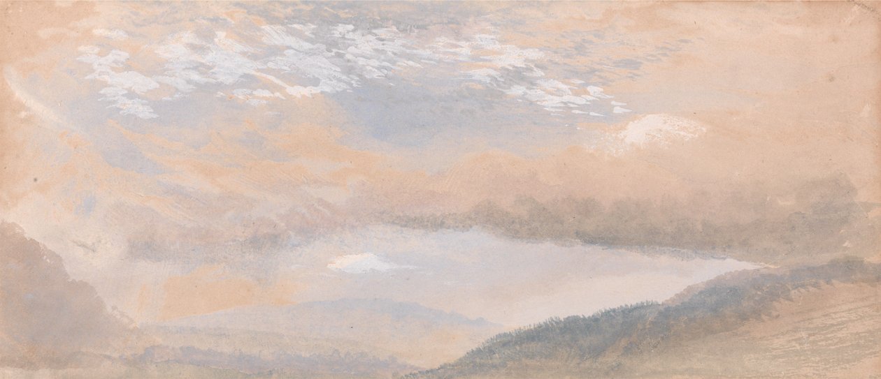 Heuvels en lucht door John Ruskin