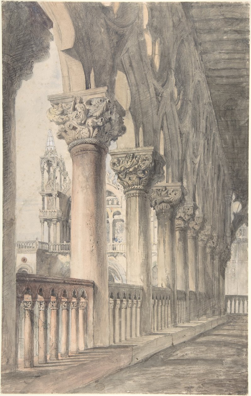 Loggia van het Dogepaleis, Venetië door John Ruskin
