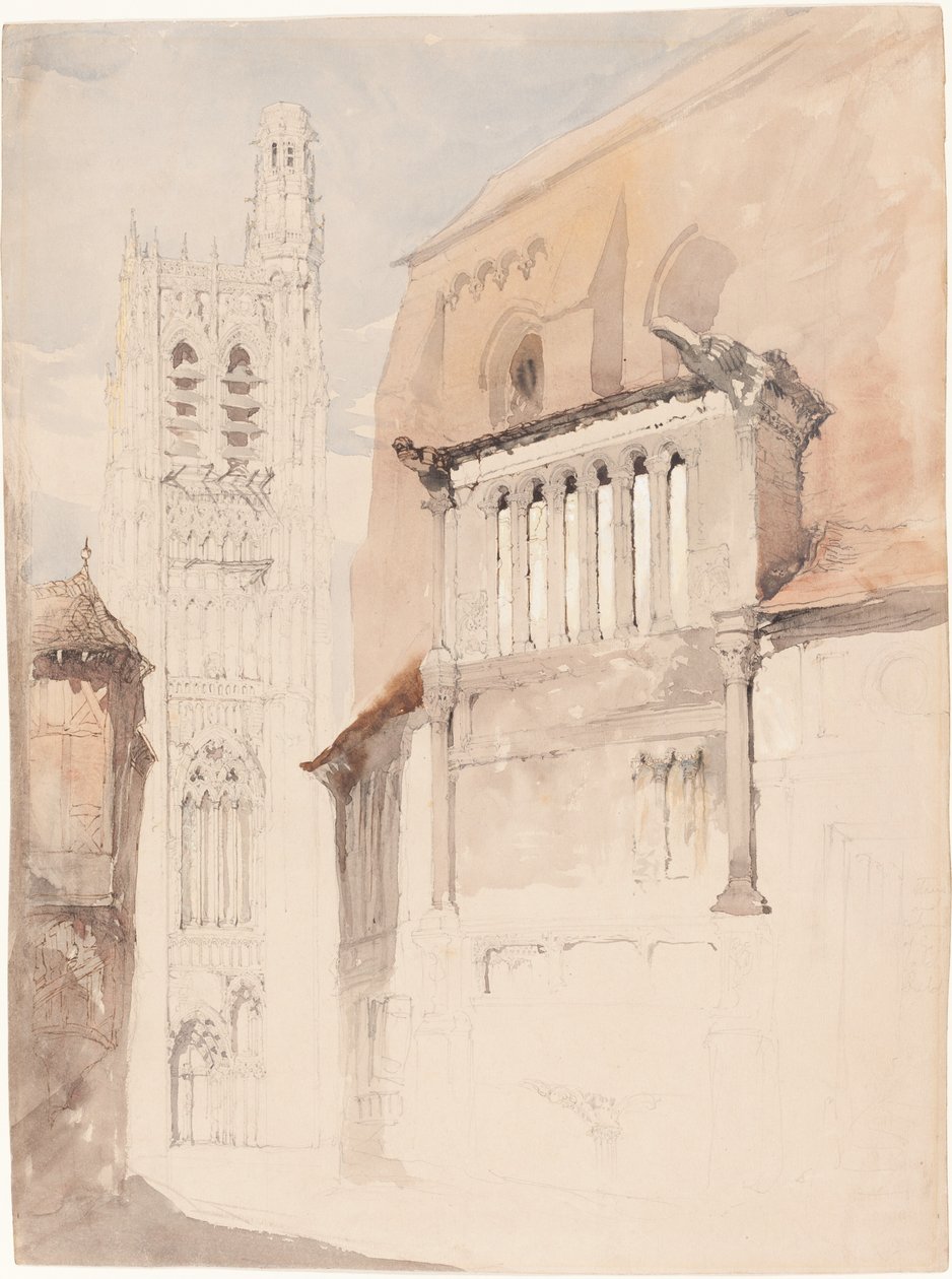 Toren van de kathedraal van Sens door John Ruskin