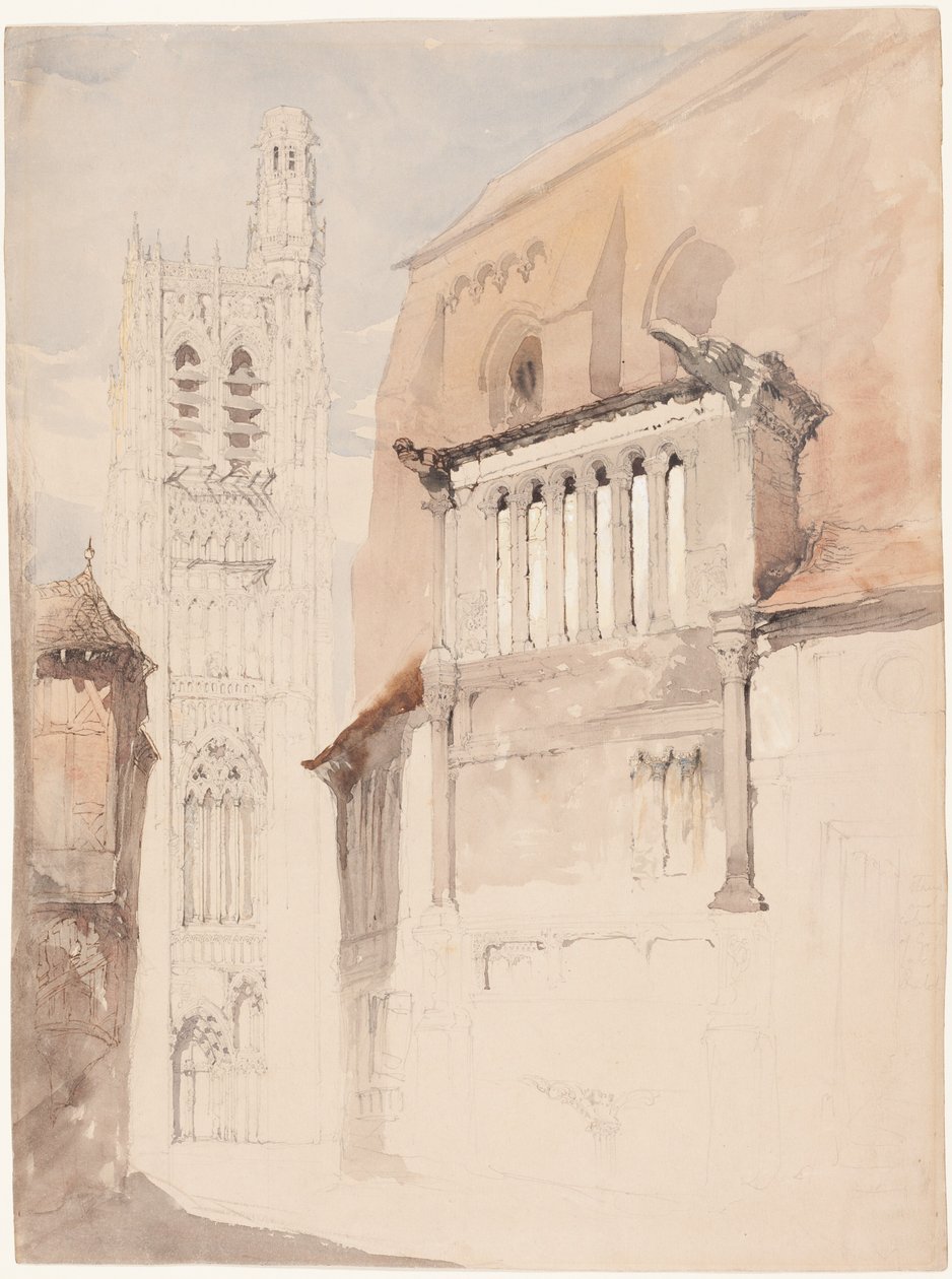 Toren van de kathedraal van Sens door John Ruskin