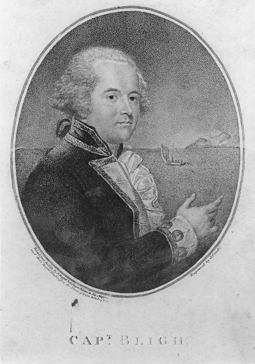 Kapitein William Bligh, gegraveerd door John Conde door John Russell