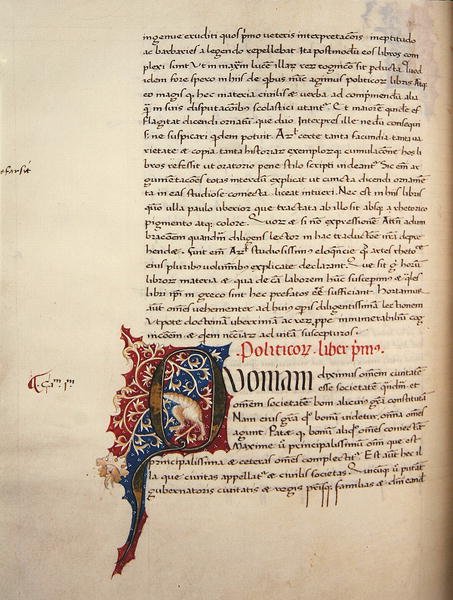 Ms.228, f.90v: Pagina uit Aristoteles