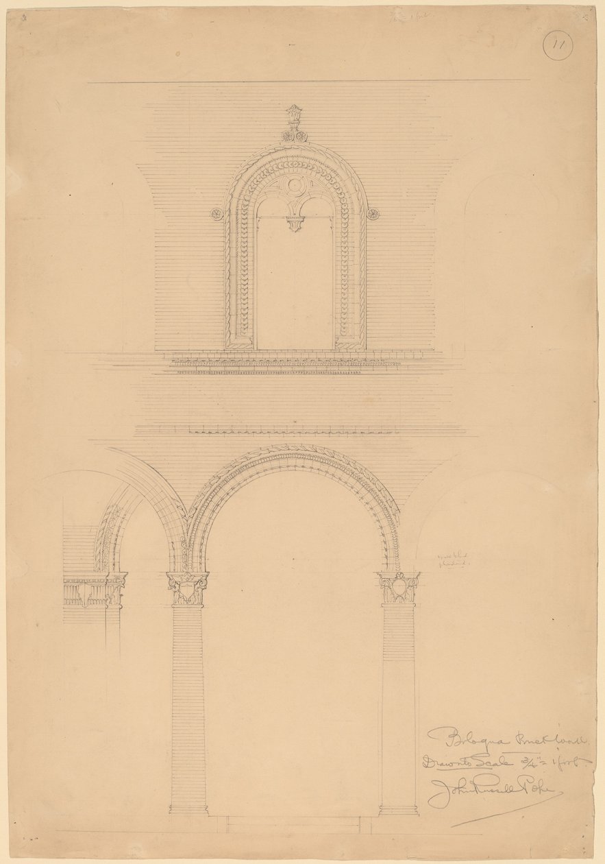 Bologna Bakstenen Muur door John Russell Pope