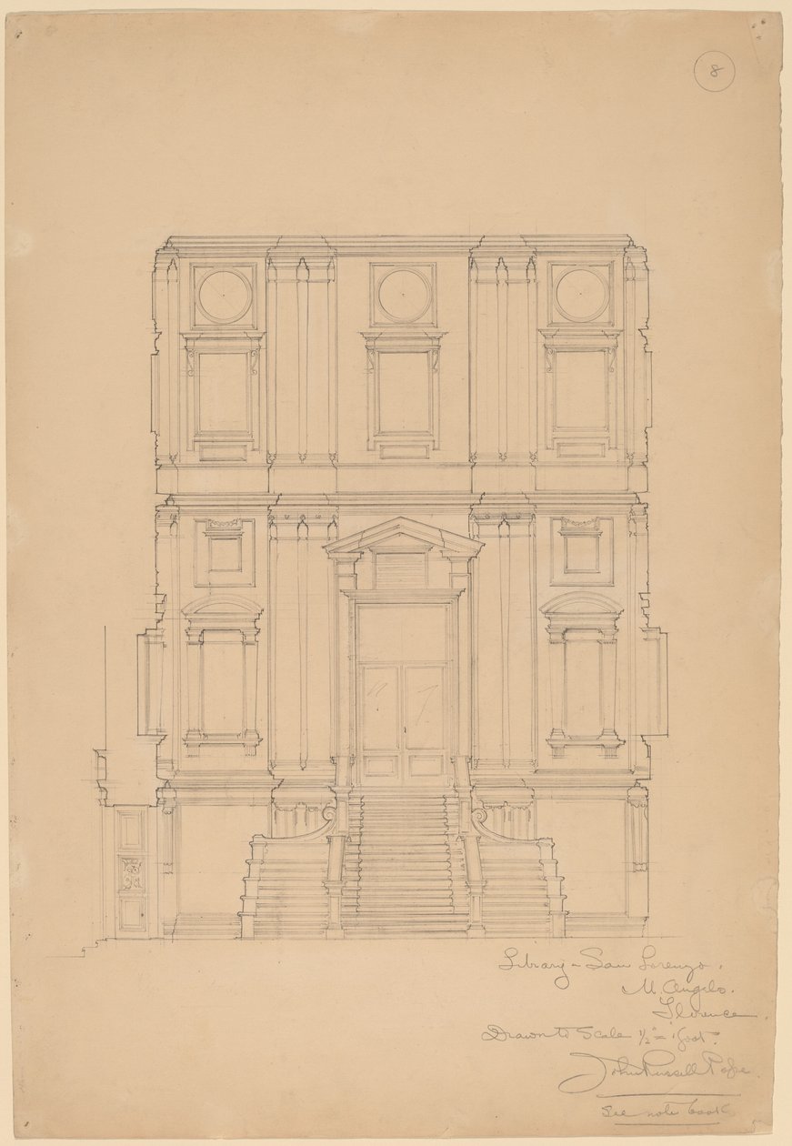 Bibliotheek, San Lorenzo door John Russell Pope