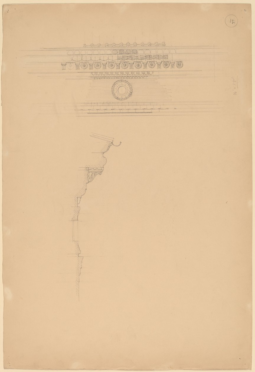 Studie van lijsten door John Russell Pope