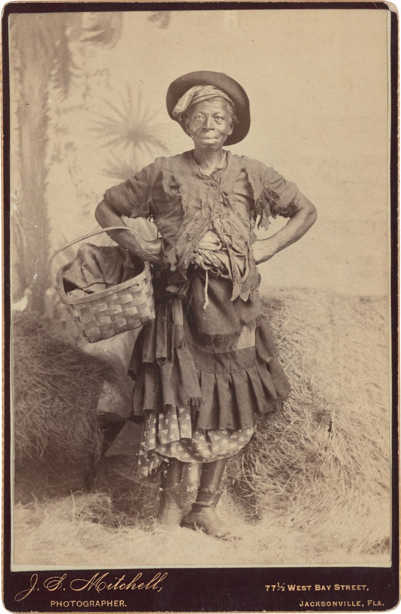 Portret van een vrouw,c. 1890 (foto) door John S. Mitchell