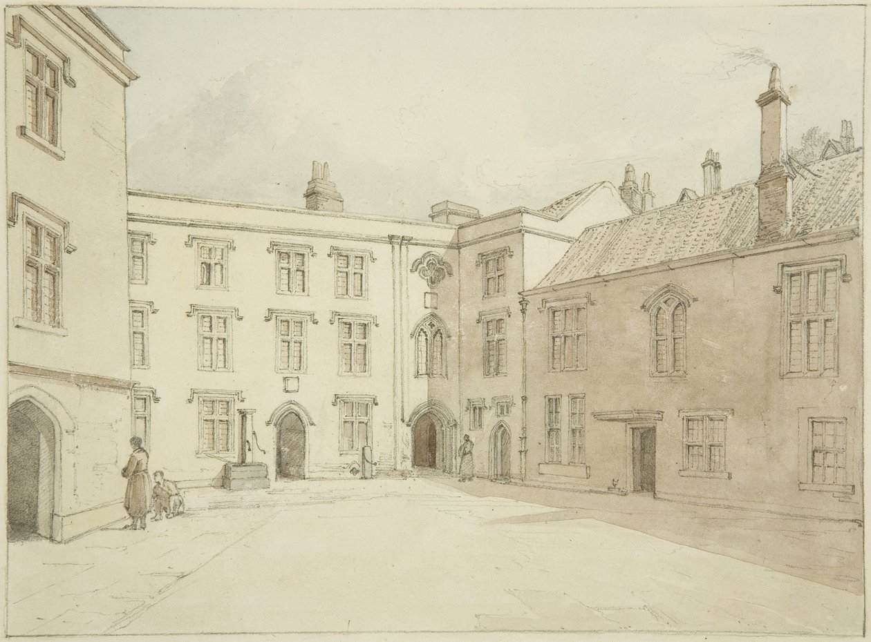 Interieur van de stadsschool in Christmas Street door John Sanders