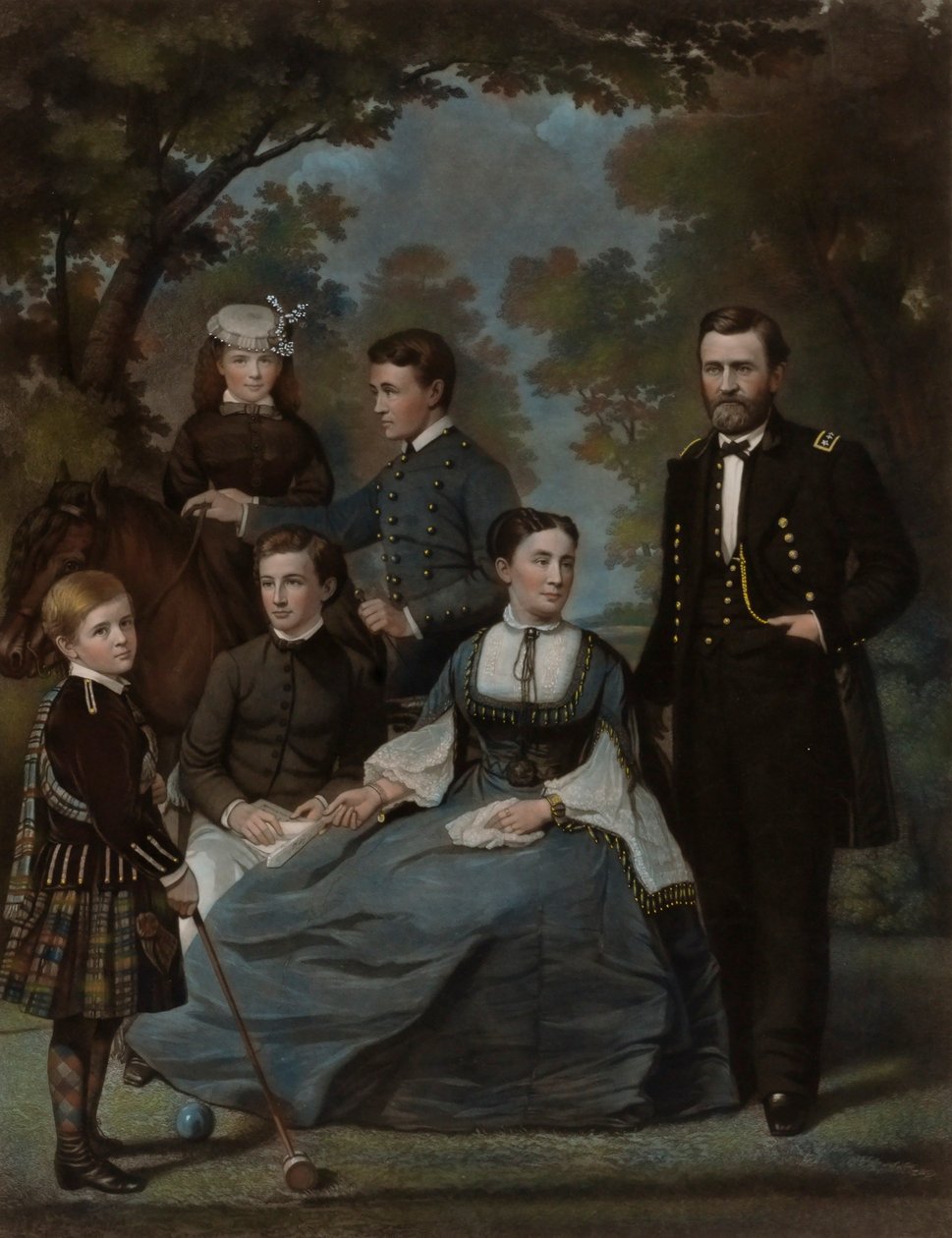 Generaal Grant en zijn familie door John Sartain