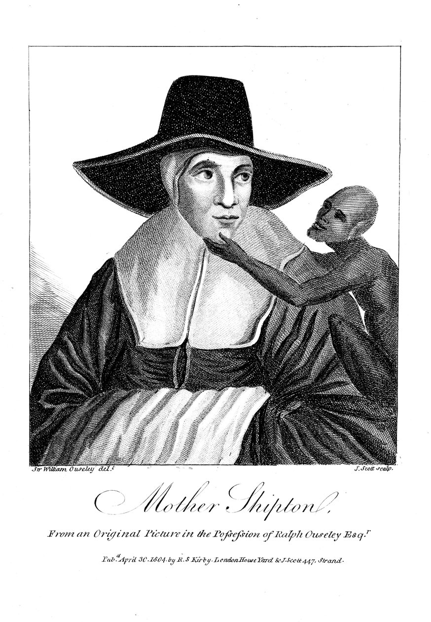 Moeder Shipton 1488-ca. 1560 Engelse heks en profetes, 1804 door John Scott