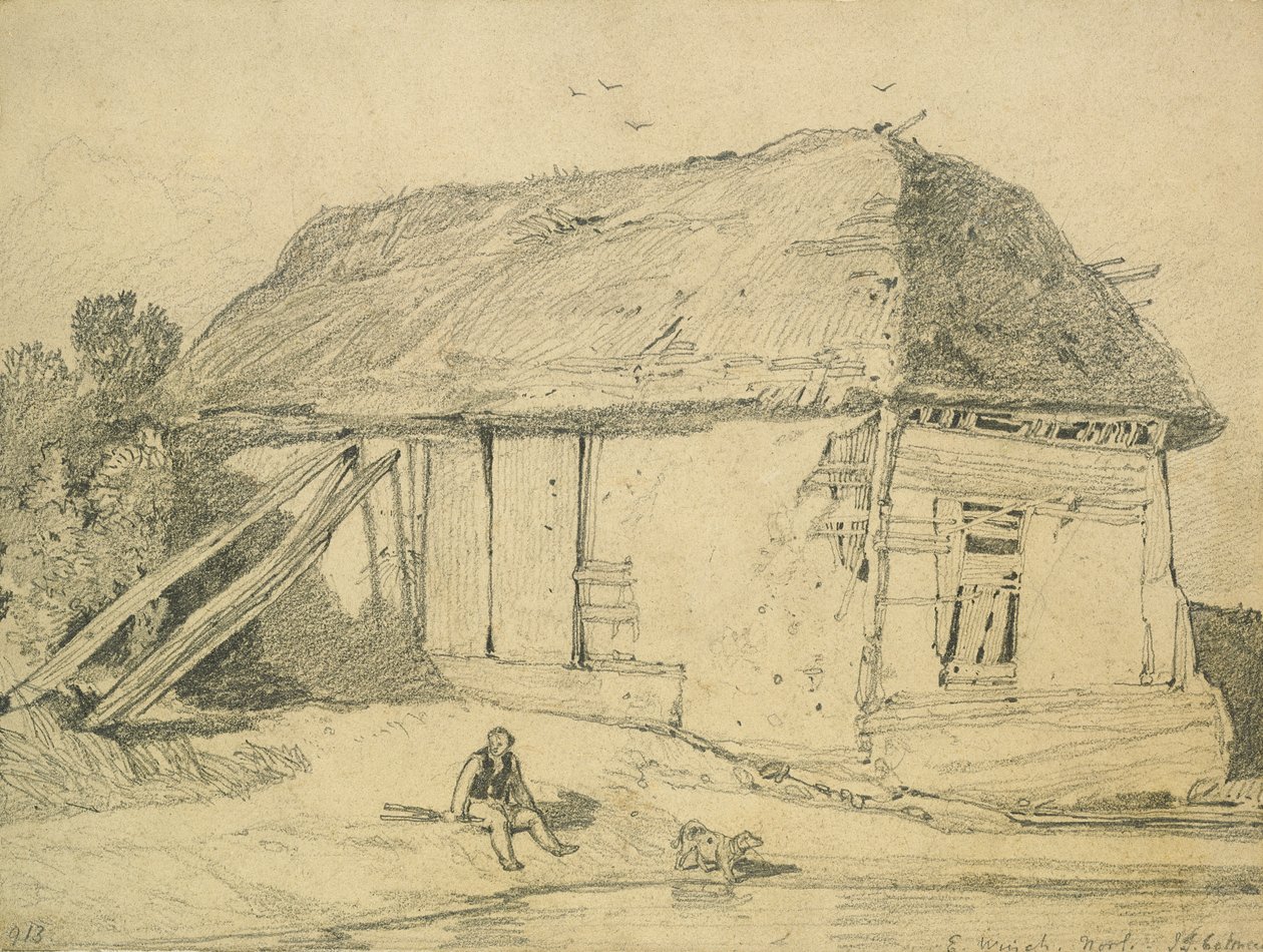 Een schuur in East Winch, Norfolk door John Sell Cotman