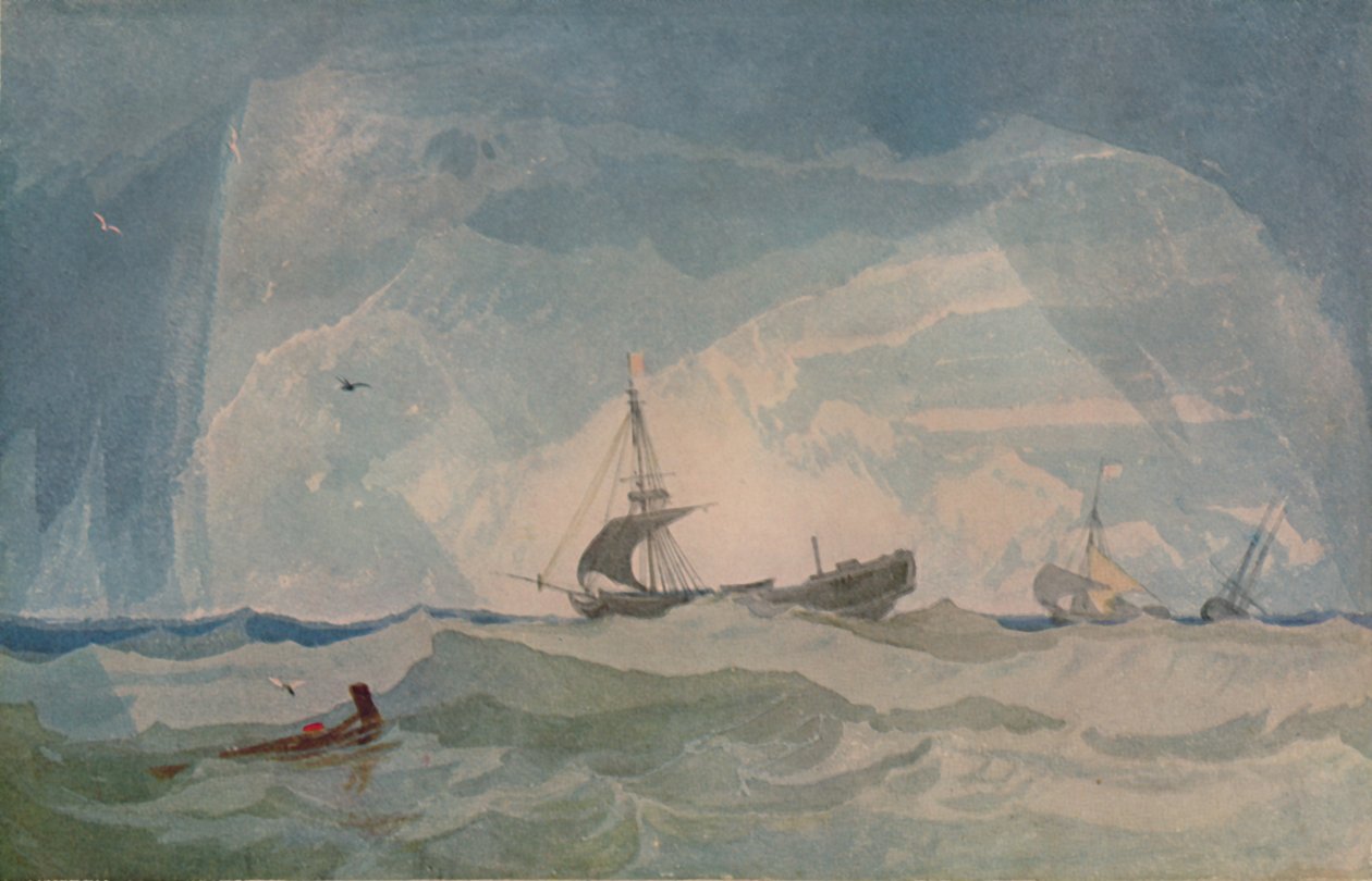 Een Onttakelde Brigantijn door John Sell Cotman