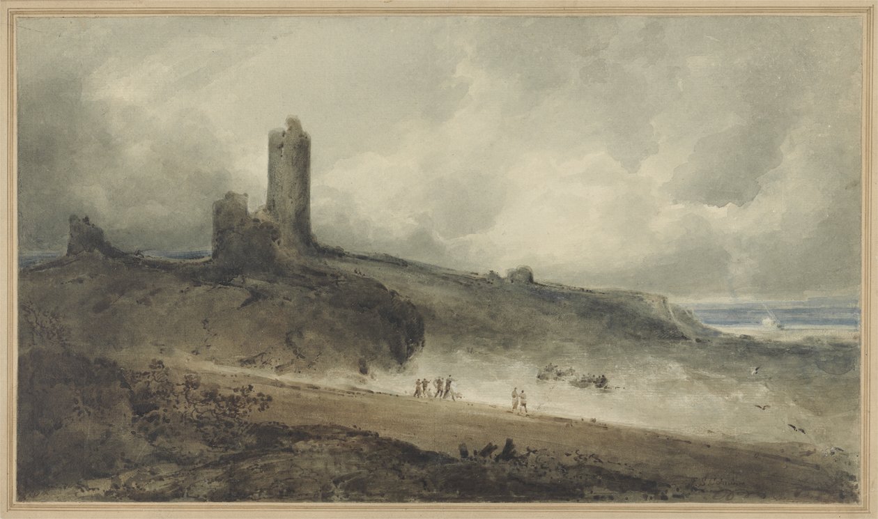 Kasteel van Aberystwyth door John Sell Cotman
