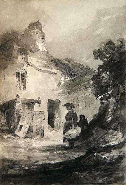 Een oud huisje in Dolgelly door John Sell Cotman