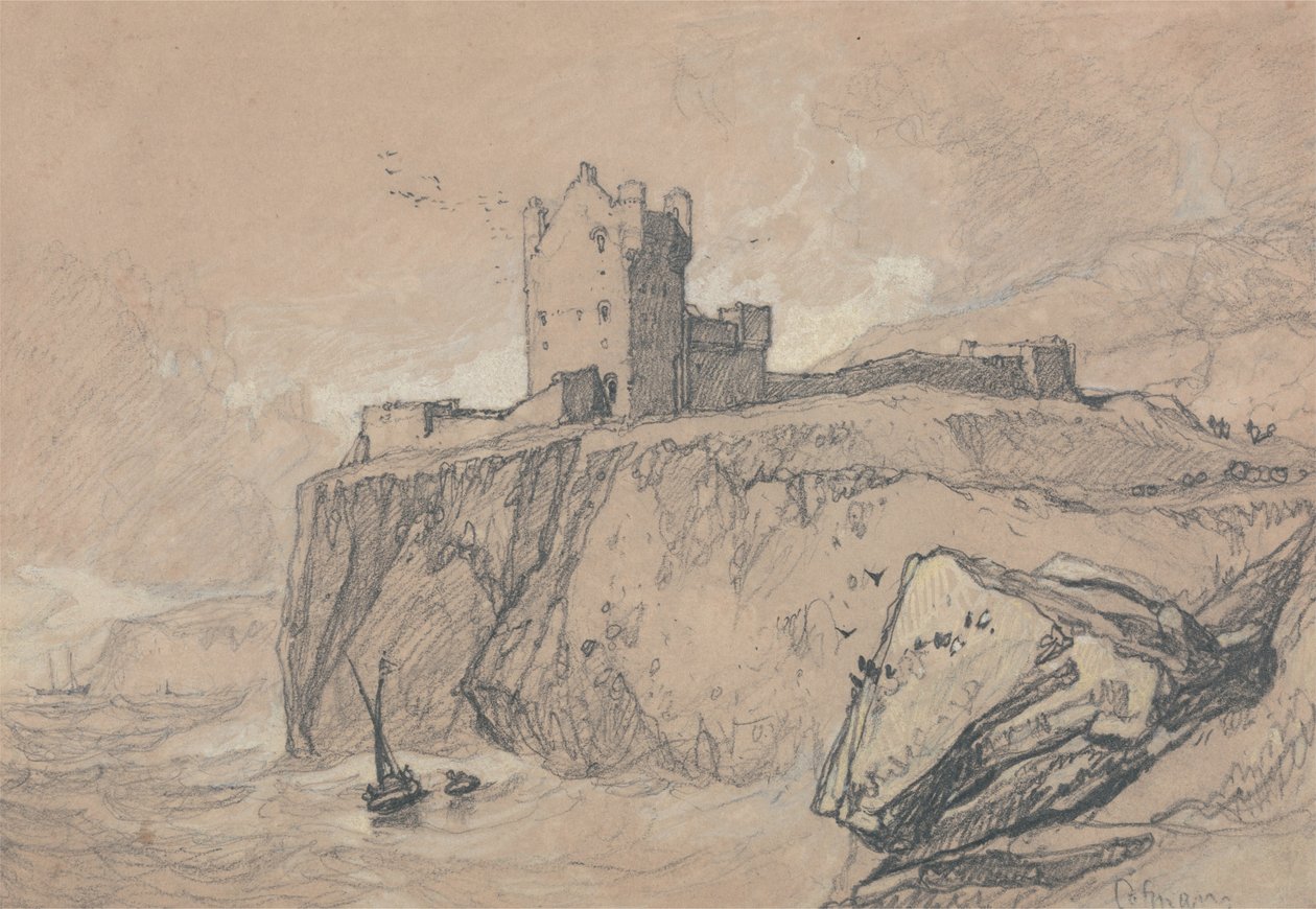 Kasteel Bamborough, Northumberland door John Sell Cotman
