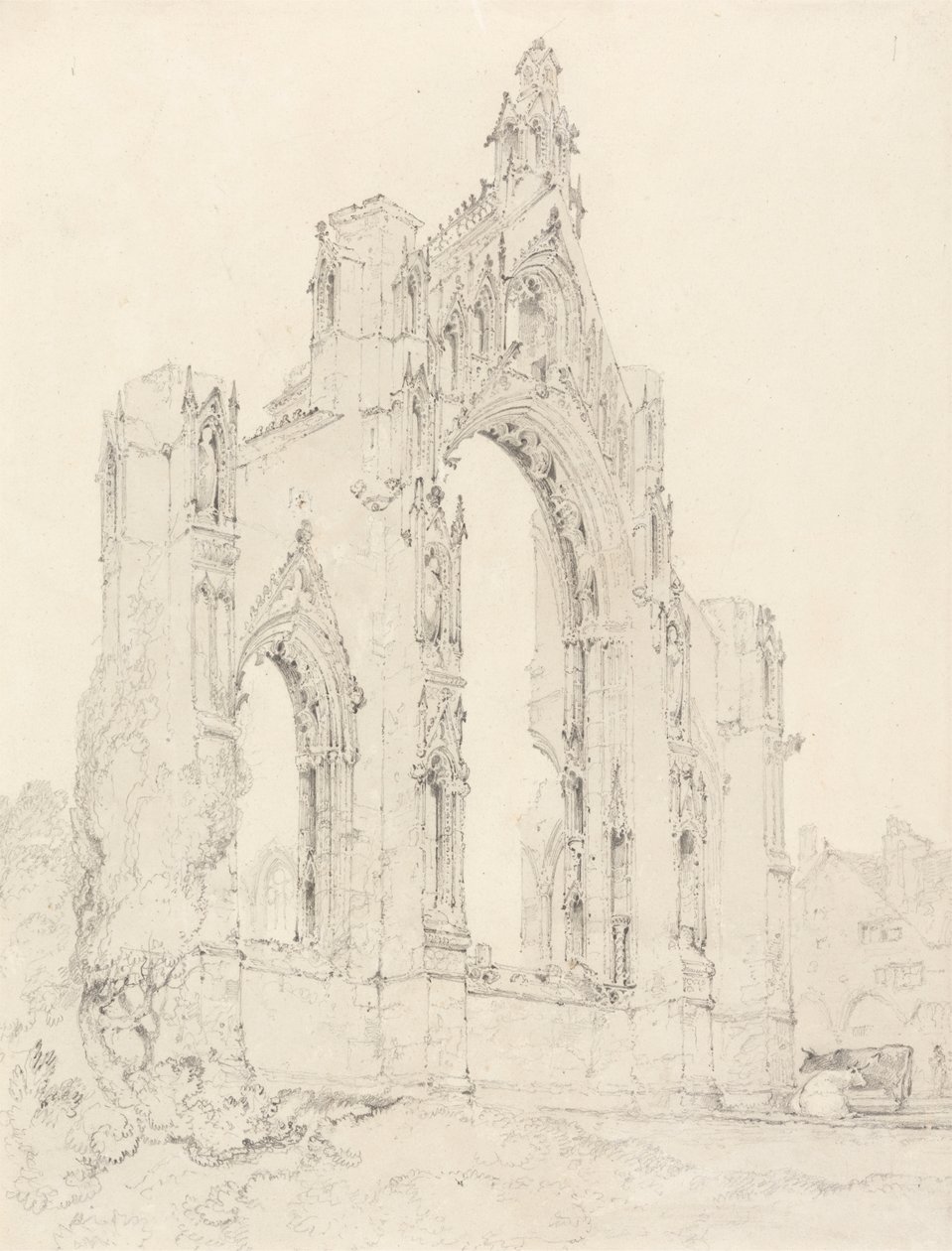 Oostkant van Howden Church, Yorkshire door John Sell Cotman