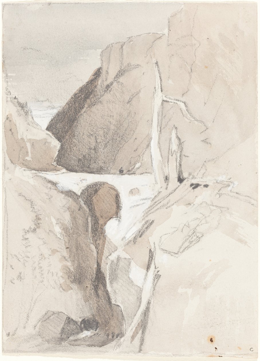 Kloof met Boomstronken door John Sell Cotman