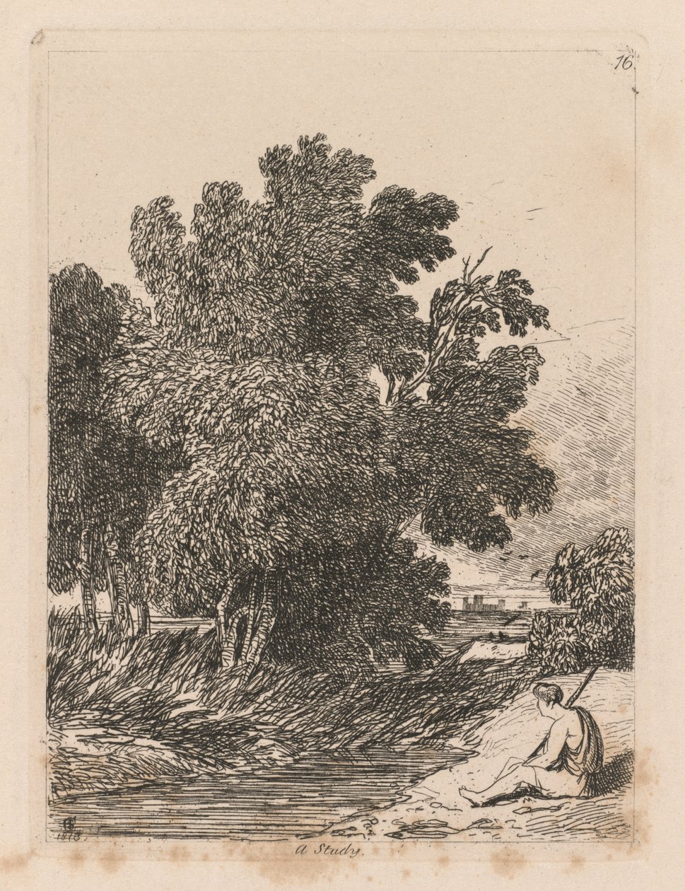 Liber Studiorum: Plaat 16, Een Studie, 1838 door John Sell Cotman
