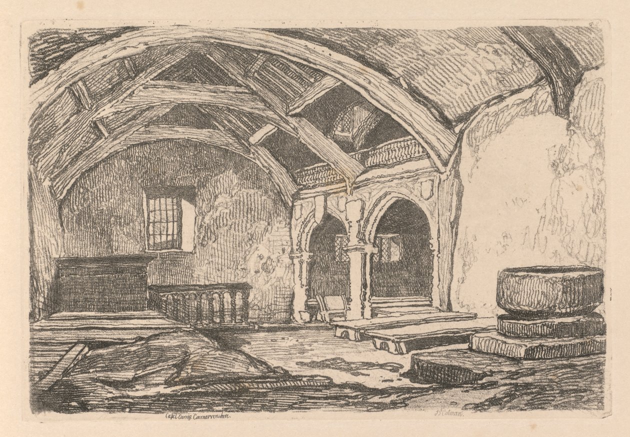 Liber Studiorum: Plaat 42, Capel Carrig, Caernarvonshire, 1838 door John Sell Cotman