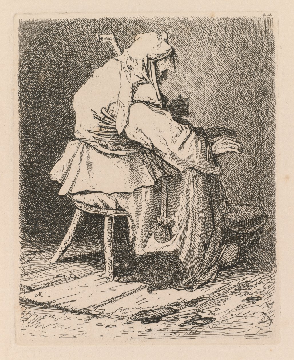 Liber Studiorum: Plaat 44, Schets naar Rembrandt door John Sell Cotman