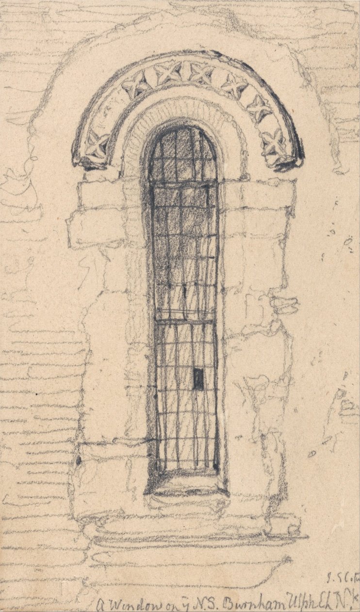 Venster aan de noordkant van de kerk van Burnham Ulph, Norfolk door John Sell Cotman