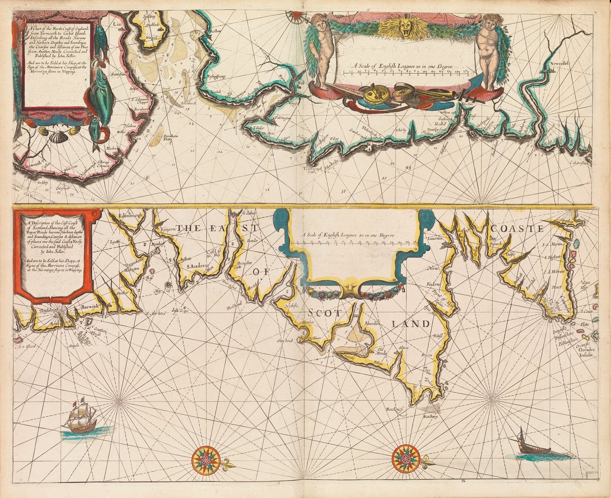 De Engelse piloot het eerste boek: beschrijving van de noordelijke navigatie door John Seller