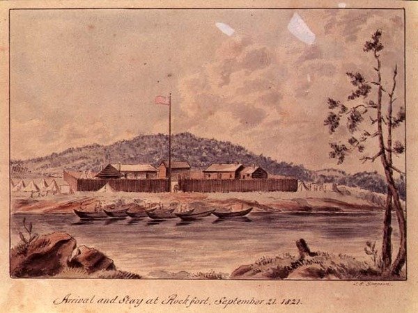 Aankomst en verblijf in Rockfort, 1821 door John Simpson
