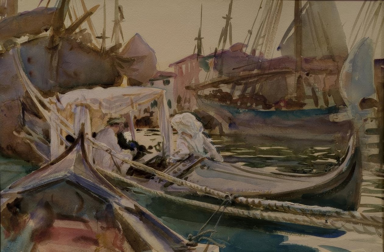 Tekenen op de Giudecca door John Singer Sargent