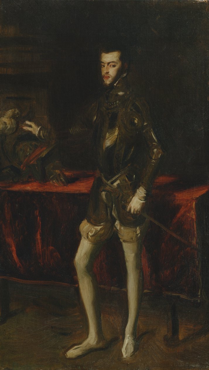 Kopie naar Titiaans portret van Filips II door John Singer Sargent