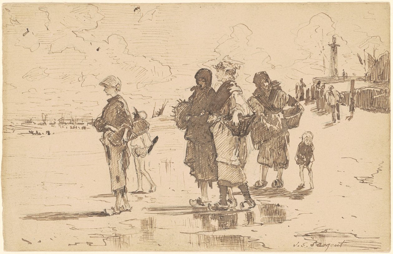 Op weg om te vissen, 1878 door John Singer Sargent