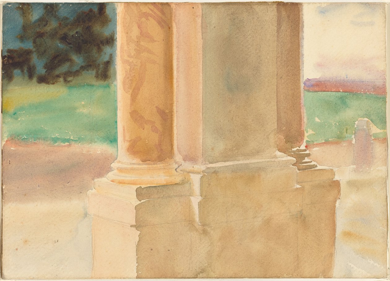 Frascati, architectonische studie door John Singer Sargent