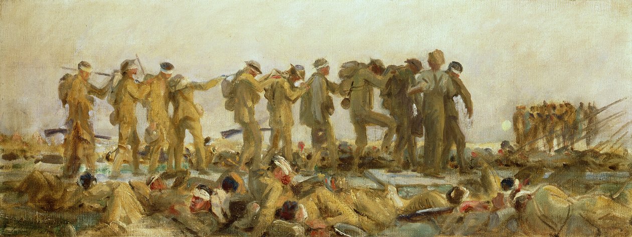 Gassed, een olieverfstudie, 1918-19 door John Singer Sargent